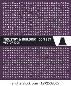 Industrial vector icon set