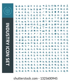 Industrial vector icon set