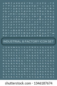 Industrial vector icon set