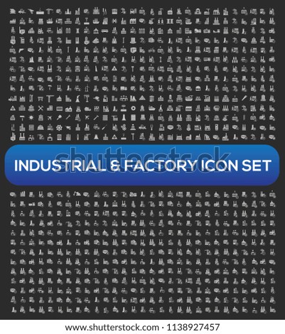 Industrial vector icon set