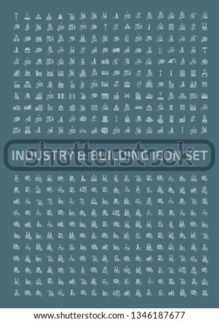 Industrial vector icon set