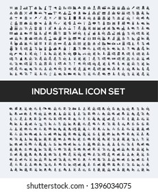 Industrial vector icon set design