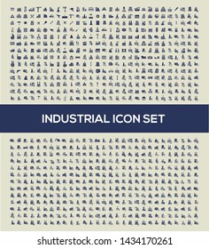 Industrial vector icon set design