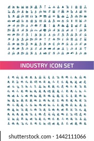 Industrial vector icon set design