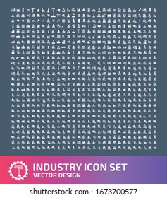 Industrial vector icon set design