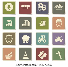 industrial vector icons for user interface design