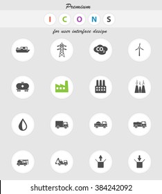 Industrial  vector icons for web sites and user interface