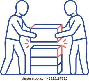 Industrial Vector Illustration of Joint Brick Placement and Masonry Construction Process for Building Wall Structure