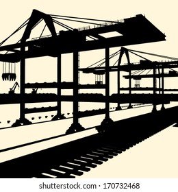 industrial vector silhouette