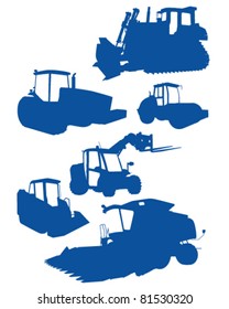 Industrial vehicle silhouettes