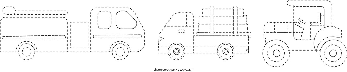 industrial vehicles machines vector logo icon silhouette on white isolated background