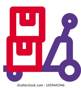 Industrial waggon boxes material handling vehicle layout