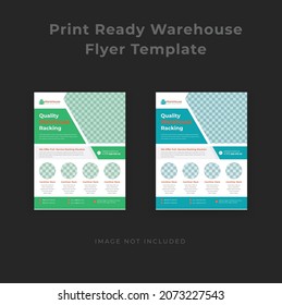Industrial Ware House Racking Flyer Design Template For warehouse business