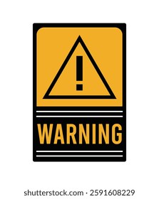 Industrial Warning and Danger Label Template for Workplace and Factory Safety