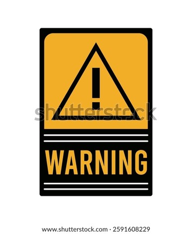 Industrial Warning and Danger Label Template for Workplace and Factory Safety