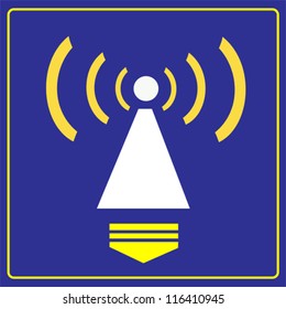 Industrial warning signs wi-fi