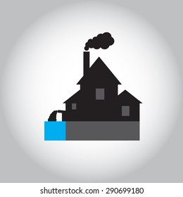 Industrial waste discharge, vector