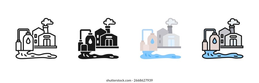 Paquete de iconos de residuos de Industrial en varios estilos