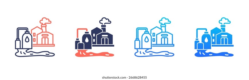 Paquete de iconos de residuos de Industrial en varios estilos