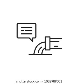 Industrial waste problem icon