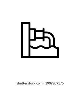 industrial waste vector line icon
