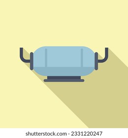 Industrial water filter icon flat vector. Treatment equipment. House filtration