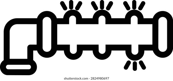 Industrial Water Pipe System on Space Rocket Launch Pad, Sound Suppression Deluge Infrastructure for Aerospace Missions, Vector Illustration