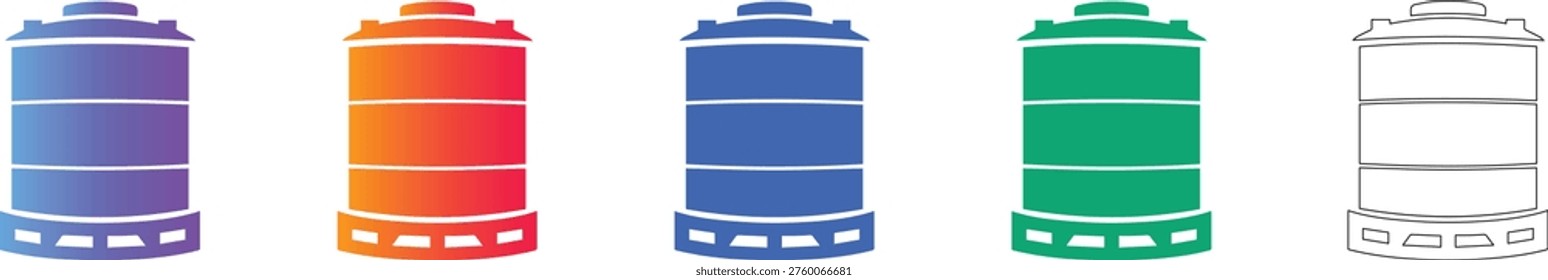 Industrial Water Storage Tank Vector