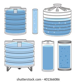 water tanks images stock photos vectors shutterstock https www shutterstock com image vector industrial water tanks set vector illustration 401366086