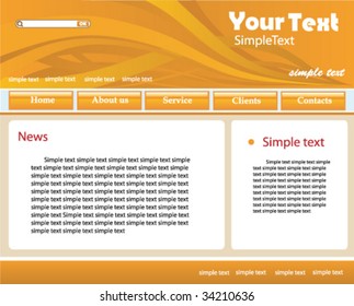 industrial website template. all editable vector elements.