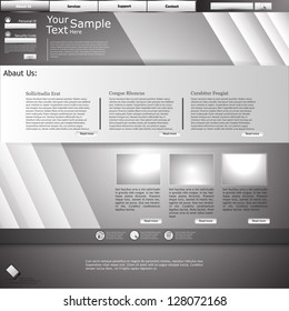 Industrial website template design with metallic elements