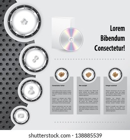 Industrial website template design with product description