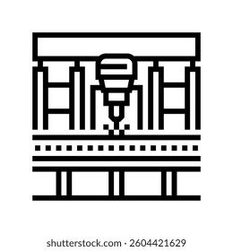 industrial welding industry line icon vector. industrial welding industry sign. isolated contour symbol black illustration