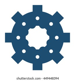 industrial wheel cog gear symbol isolated vector illustration