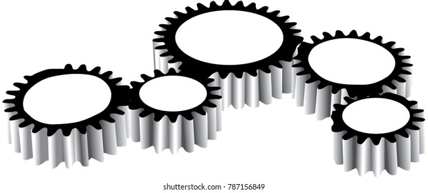 Industrial wheel design, vector illustration