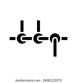 Industrial wire icon simple vector. Electric circuit. Central computer