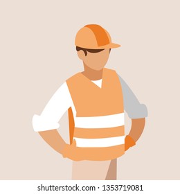 industrial worker avatar character