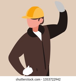 industrial worker avatar character