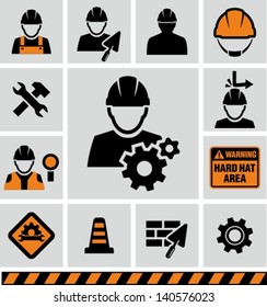 Industrial worker icon