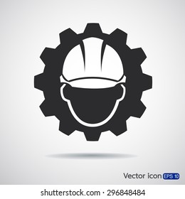 Industrial worker icon