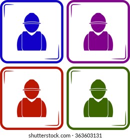 Industrial worker icon