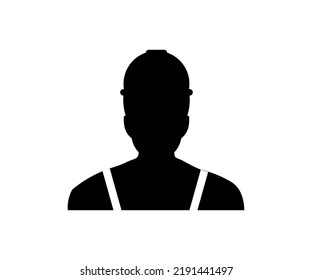 Industrial worker in safety equipment logo design. Engineer, Safety Uniform and Hard Hat vector design and illustration.	

