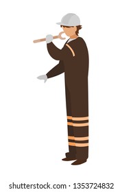 industrial worker with tools avatar character