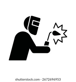 Industrial worker Vector Icon which can easily modify or edit

