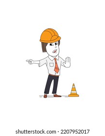  Arbeitskraft, Vektorgrafik einzeln auf weißem Hintergrund. Corporate Man Charakter, Vektorgrafik.  