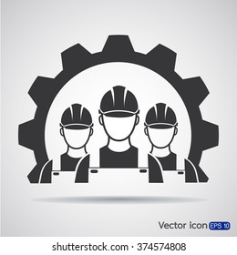 Industrial workers icon