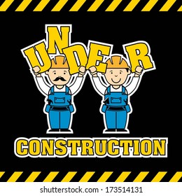 industrial workers over black background vector illustration