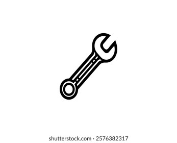 Industrial Wrench Logo, Modern Tool Design for Plumbing, Automotive, and Repair Services,
Wrench Icon Vector