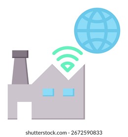 Industrialization Icon Element For Design
