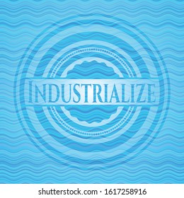 Industrialize water concept emblem. Vector Illustration. Detailed.